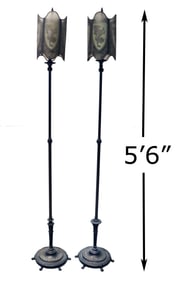 (2) Vintage Rembrandt Lamp Company Cast Iron Floor Lamps