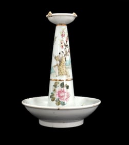 Antique Chinese Famille Rose Porcelain Oil Lantern