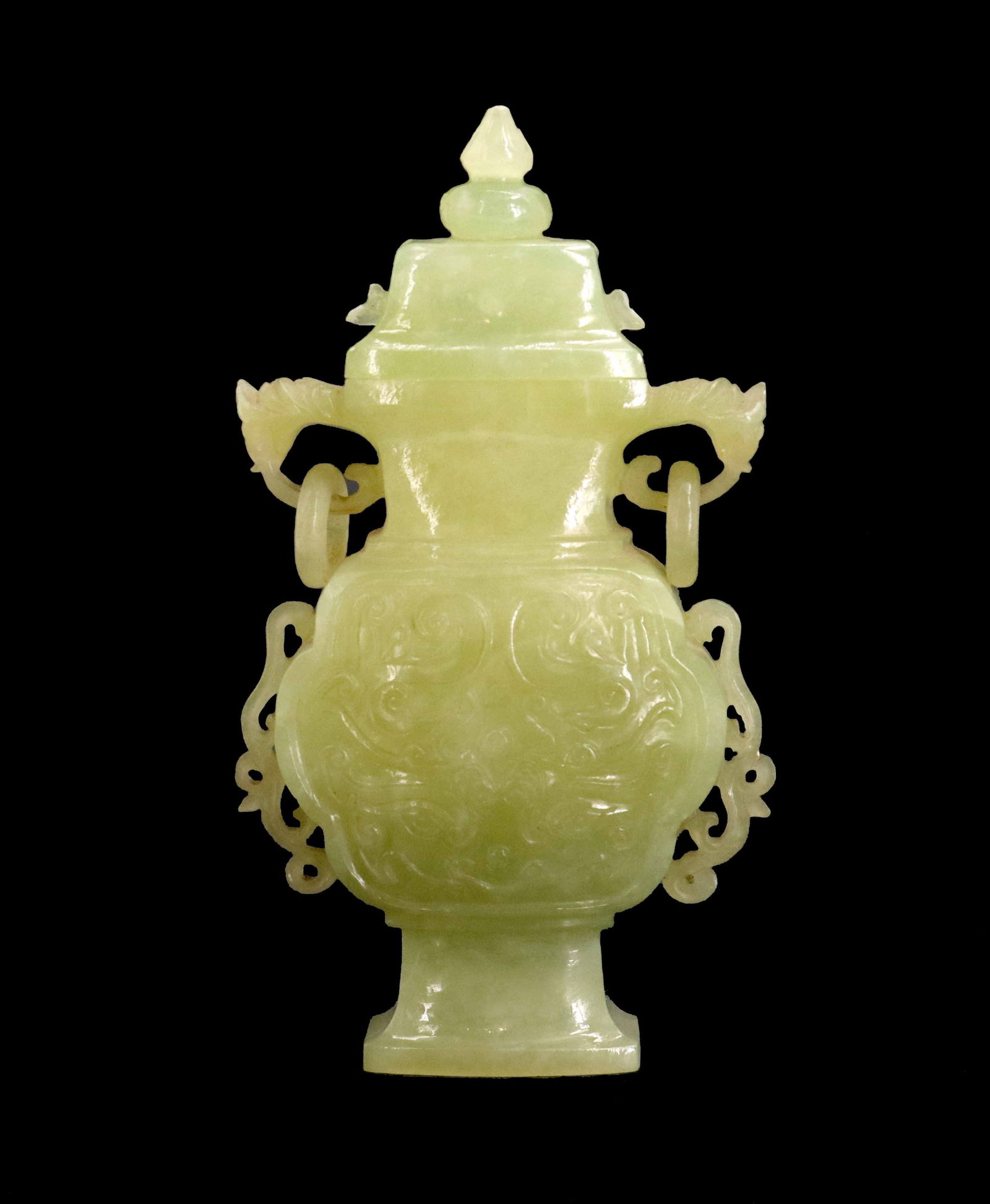 Antique Chinese Carved Jade Covered Vase (1 of 18)
