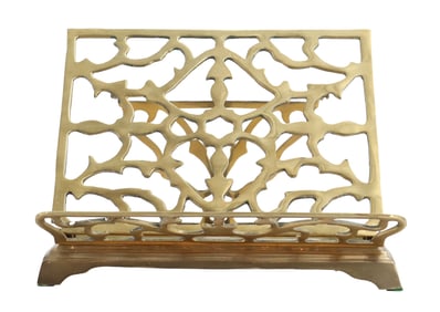 Ornate Folding Brass Book Holder