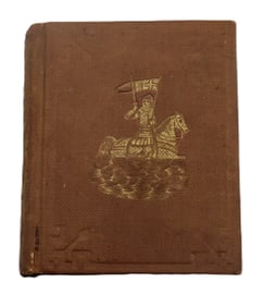 1845 Loomis & Peck Booksellers Diminutive Thumb Bible Illustrated Book "Famous Men of Britain"