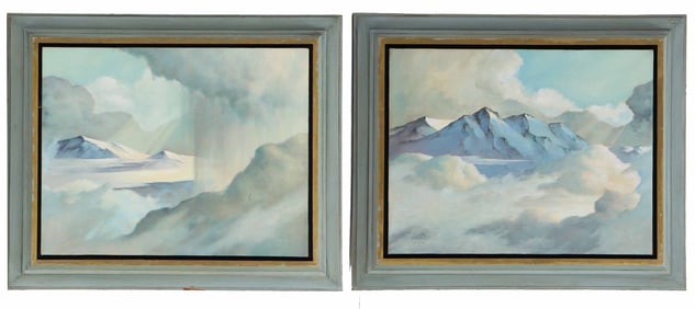 (2) Frances Clark Staves (1898-1982) American, Oil on Canvas Landscapes