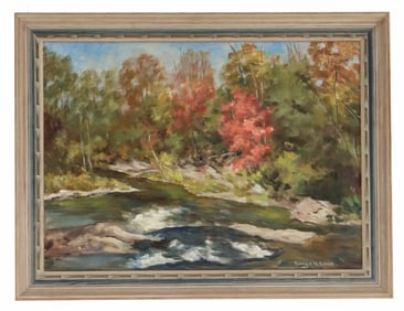 Georgia Wells Stearns Balch (1888-1981) Canadian/American, Oil on Canvas Impressionist Landscape