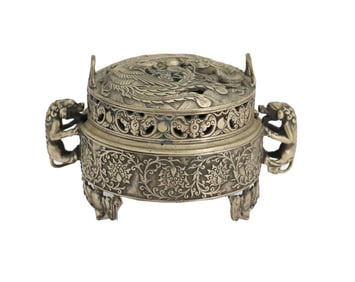 Chinese Bronze Dragon Censer