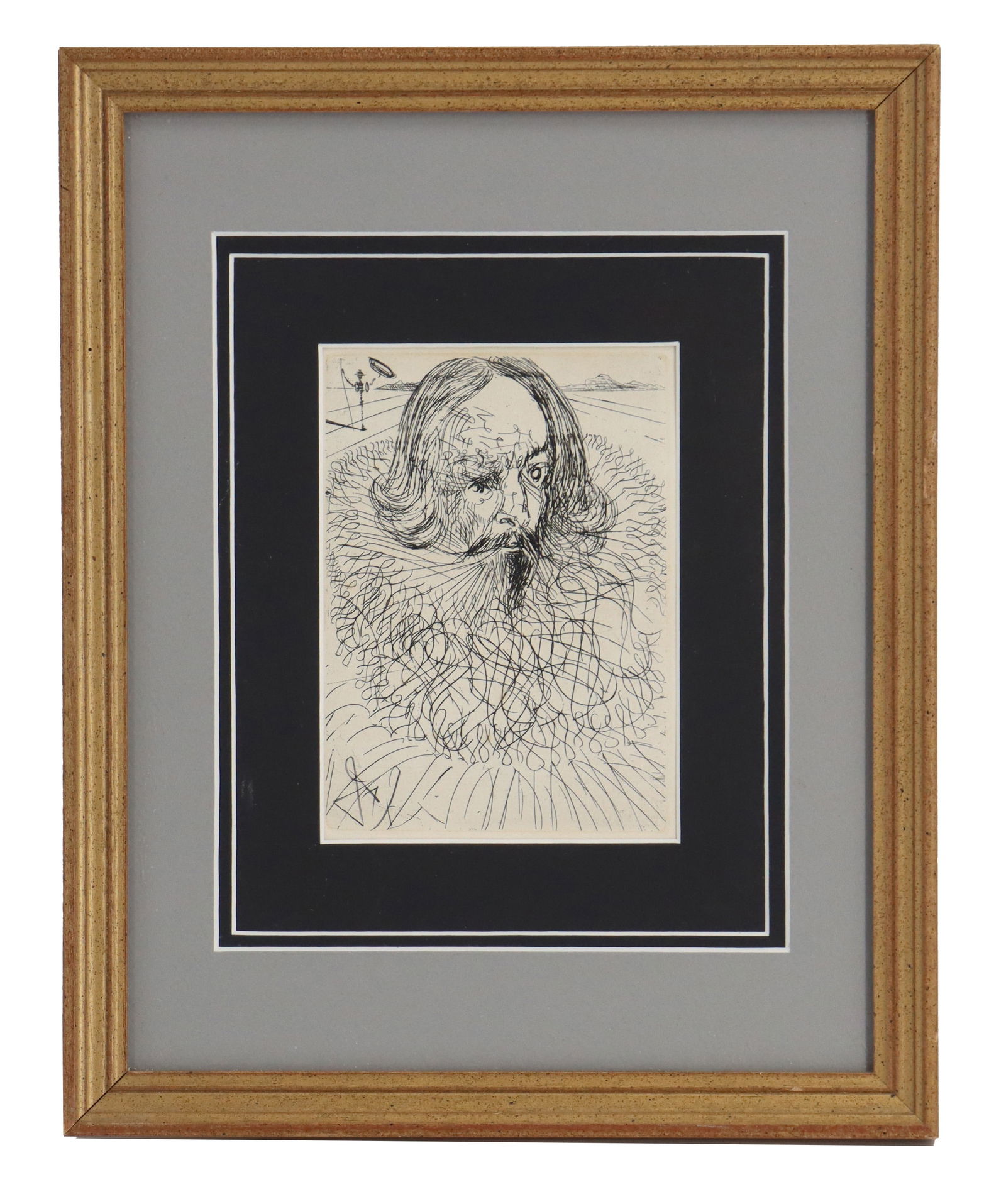 Salvador Dalí (1904-1989) Spain, Etching Print "Cervantes" (1 of 10)