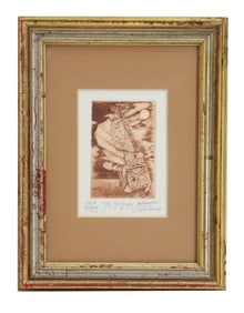 John Anthony Miller (Born 1949) American, Artist Workproof Miniature Intaglio Etching