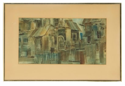 Lorraine Miller (20th Century) American, Watercolor Cityscape