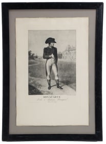 After Jean-Baptiste Isabey (1767-1855) French, Etching Print "Napoleon Bonaparte at Malmaison"