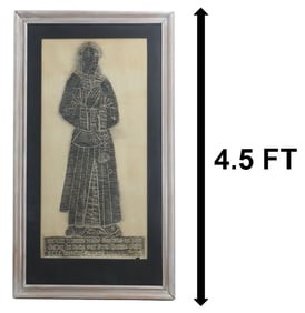 German Grave Latin Brass Rubbing