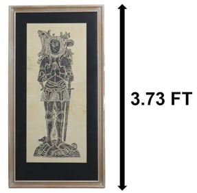 English Medieval Brass Rubbing of John Leventhorpe