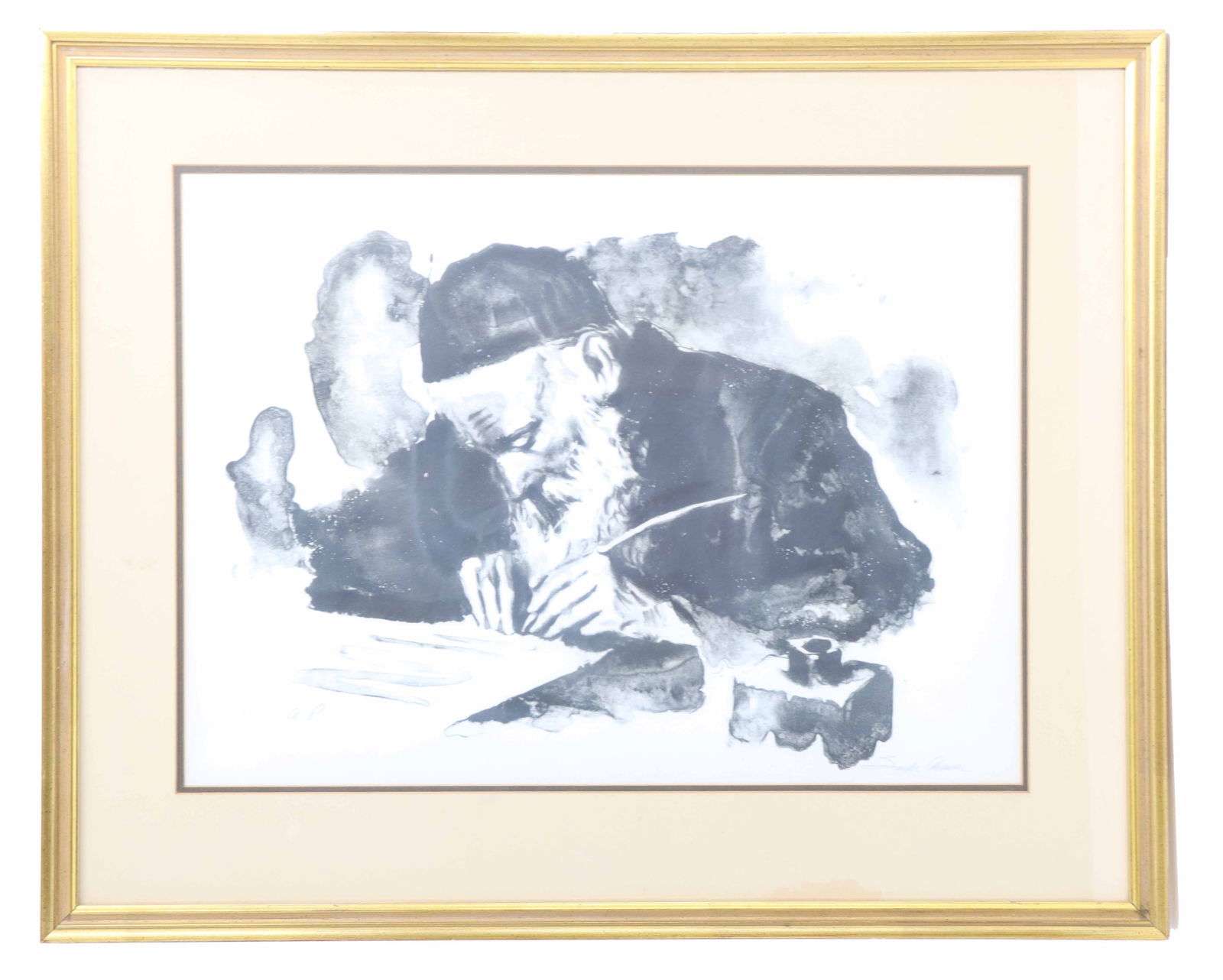 Sandu Liberman (1906-1976) Romanian/American, Signed Lithograph Artist's Proof of Rabbn (1 of 8)