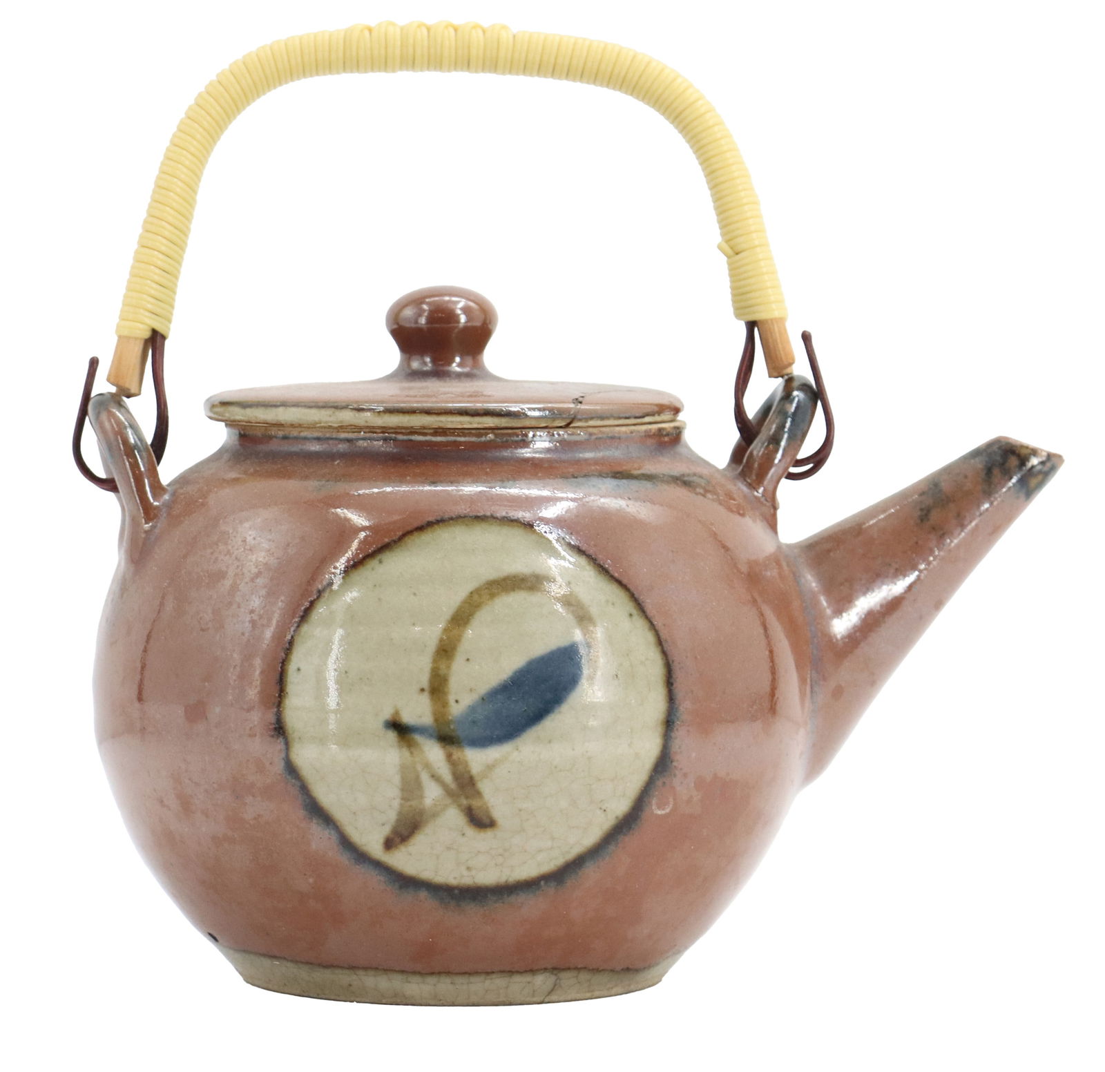 Vintage Japanese Swing Handle Earthenware Teapot - AS IS (1 of 19)