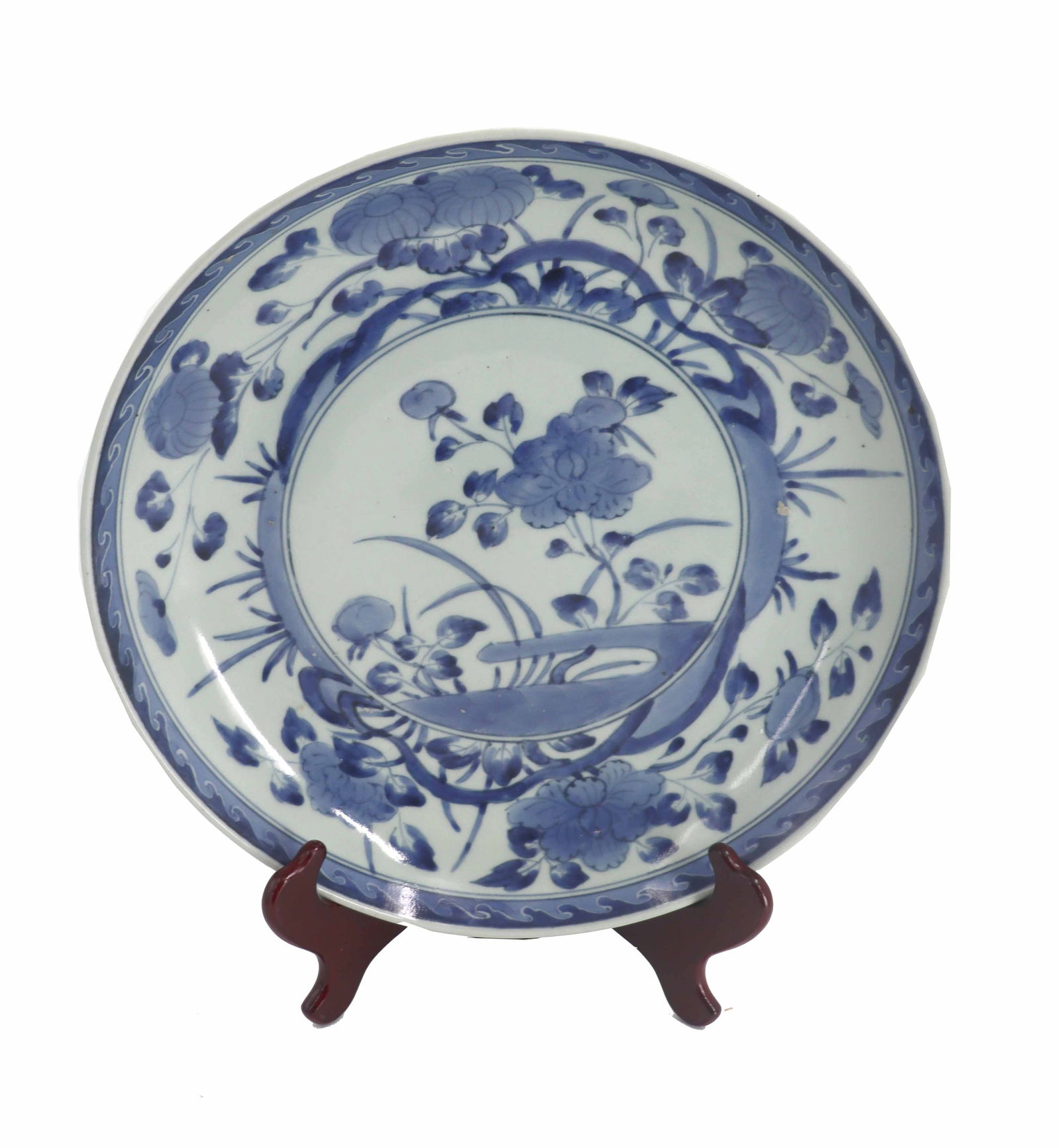 Chinese Blue and White Floral Plate (1 of 11)