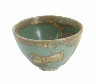 Japanese Nanasai Tenmoku Glazed Pottery Bowl