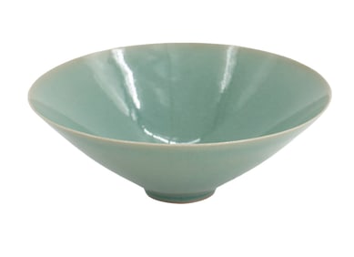 Early 20th Century Signed Celadon Korean Rice Bowl