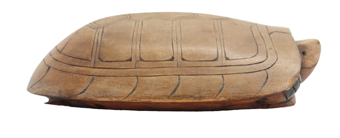 Asian or Oceanic Carved Wood Turtle Box
