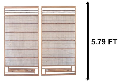 (2) Japanese Bamboo Shoji Screen