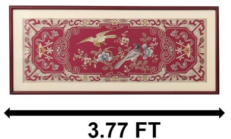 Chinese Silk Embroidered Panel