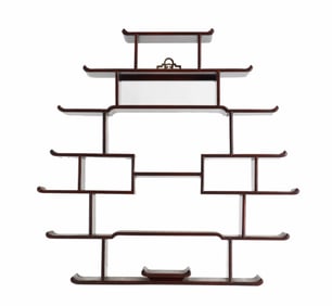 Chinese Rosewood Curio Shelf