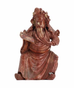 Chinese Soapstone Carving of a Scholar