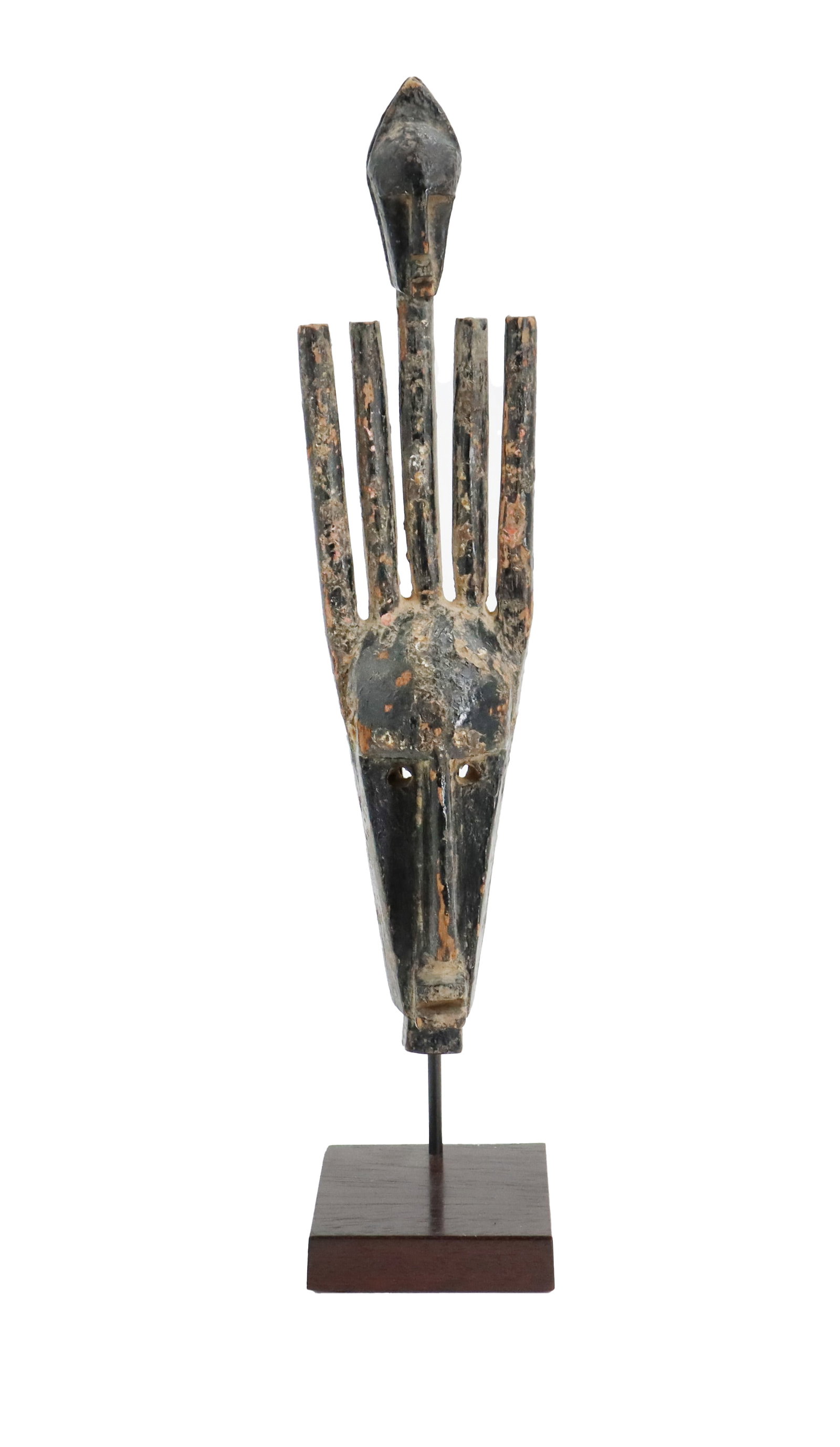 Antique Mali Polychrome Painted Carved Wood Bamani N'tomo Mask (1 of 20)