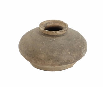 Antique Central American Tiny Earthenware Squat Pot