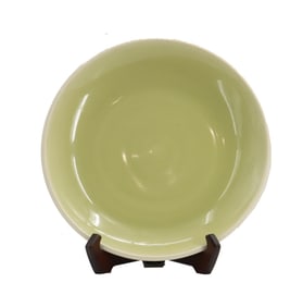 20th Century Signed Yellow Art Pottery Charger