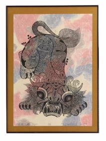 Swallow Lin (Born 1946) Taiwanese, AP Woodblock