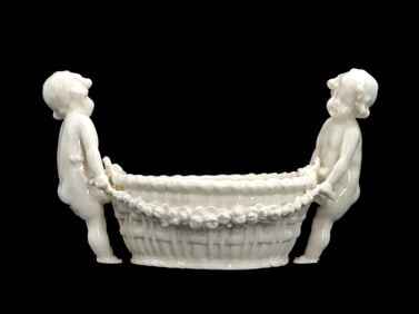 19th Century German Carl Tielsch & Co. Sculpted Porcelain Bowl