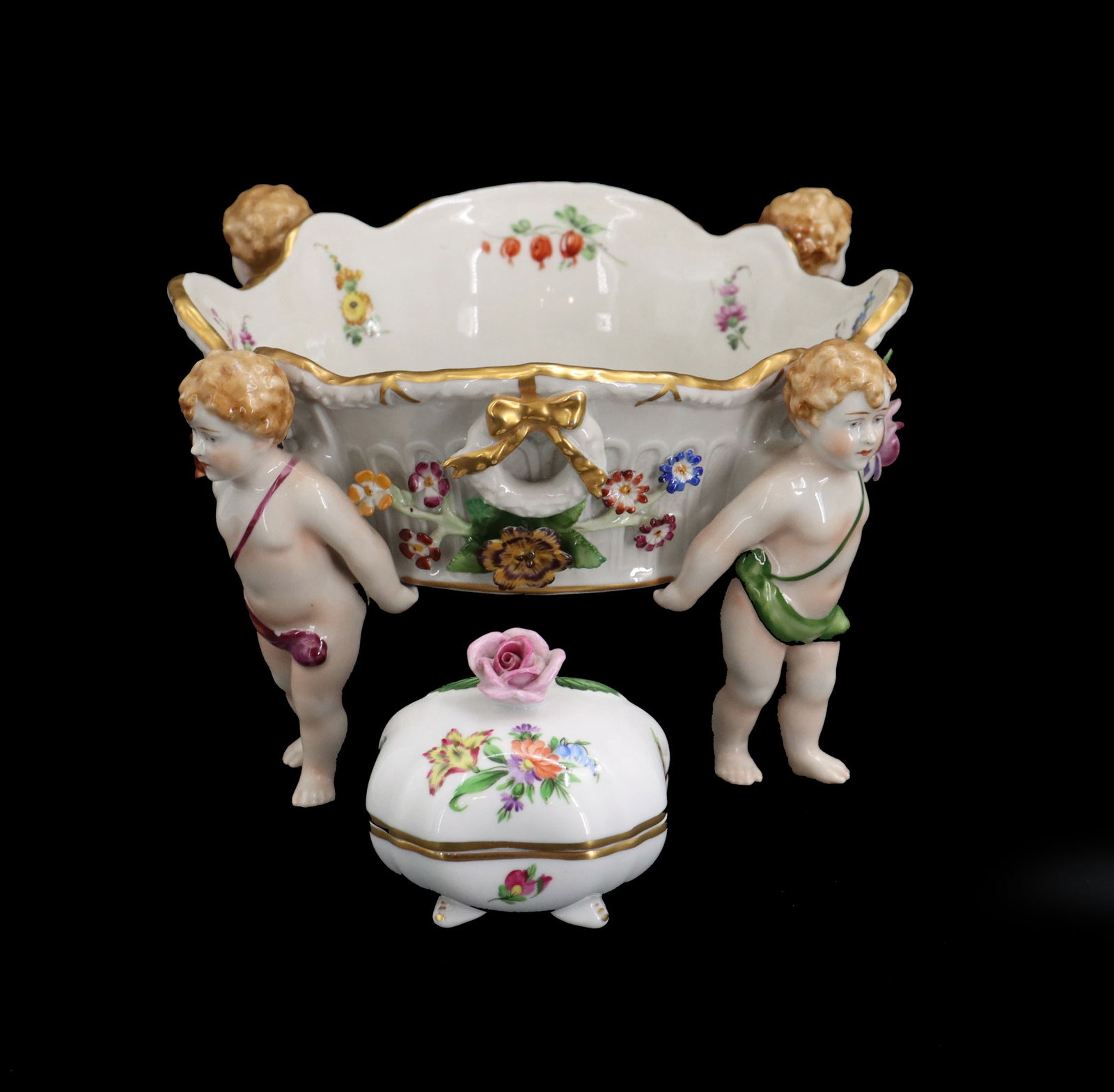 (2) European Hand Painted Porcelain Vessels (1 of 20)