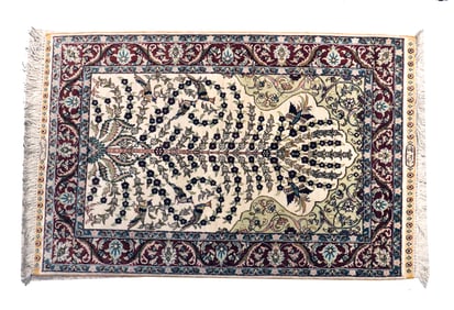 Turkish Hereke Handmade Silk Rug
