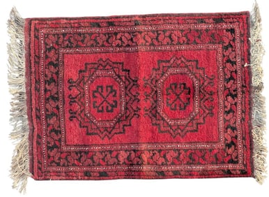 Antique Afghani Turkmen Ersari Prayer Rug with Original Lead Export Tag