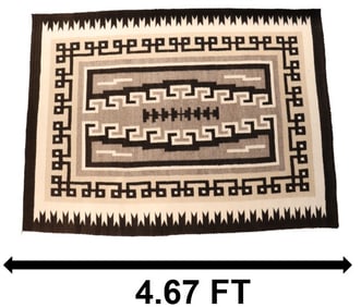 Rose Jones Navajo Vintage Large Two Grey Hills Rug