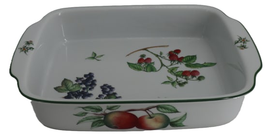 Royal Worcester Porcelain Cotswold Fruit Pattern Lasagna Pan