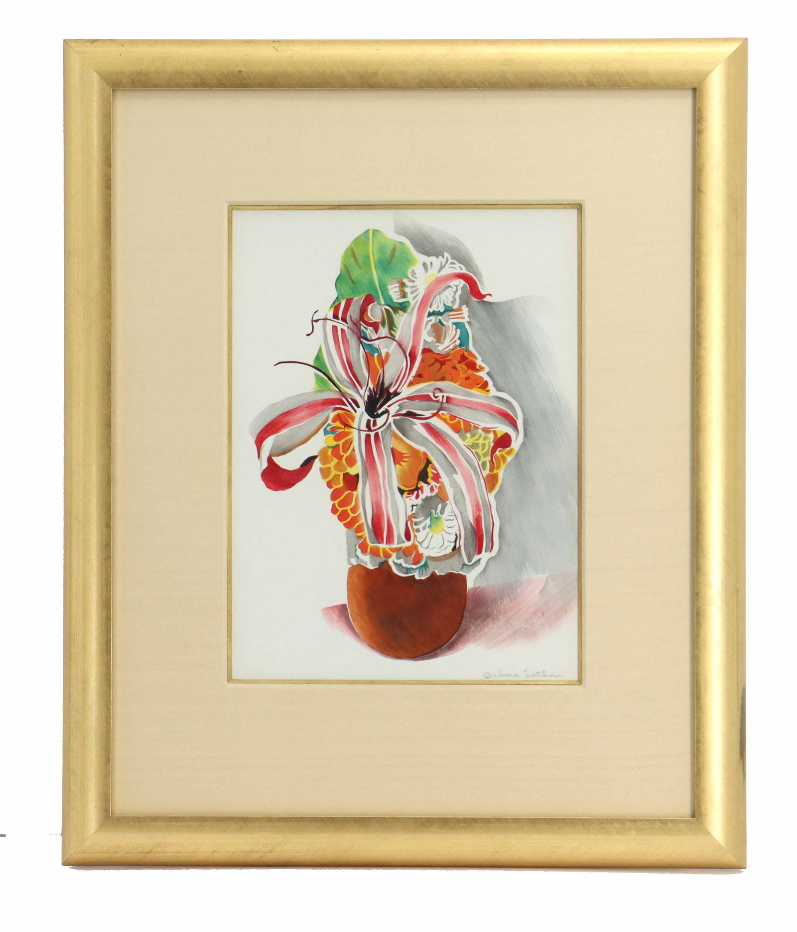 Barbara Latham (1896-1989) American, Watercolor, "Flower Bouquet" (1 of 7)