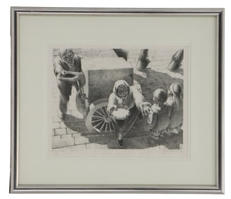 Kyra Markham (1891-1967) American, 1936 Lithograph, "Penny Lady?"