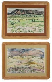 Ted Schuyler (1904-1990), Watercolor on Paper, Pair of 1960's Southwest Landscapes