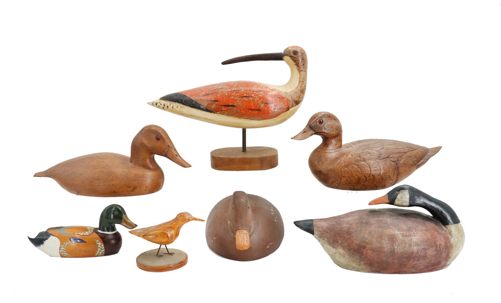 (7) Vintage American Carved Wood Duck Decoys (1 of 19)