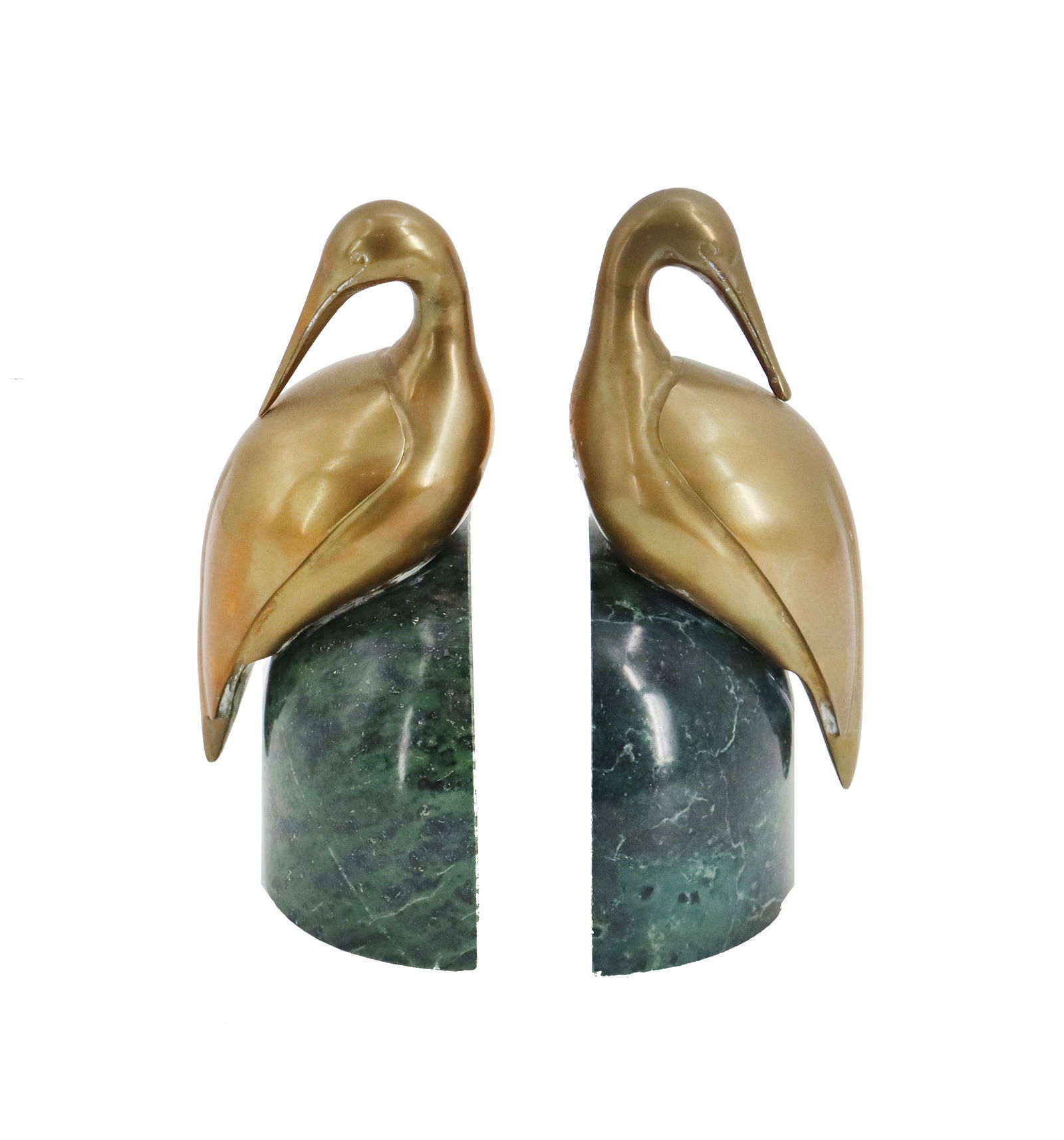 (2) Hollywood Regency Marble and Bronze Birds Bookends: (2) Hollywood Regency Marble and Bronze Birds Bookends. Size: 4 1/4 x 3 x 7 3/4 in. Hollywood Regency, sometimes called Regency Moderne, is a glamorous interior design s