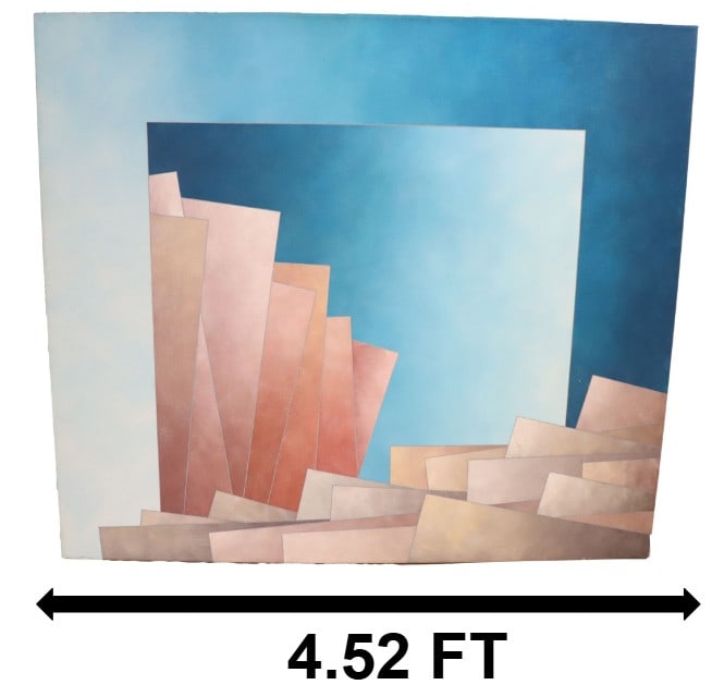 Richard Carter (Born 1946) American, Large Abstract Landscape Acrylic on Canvas (1 of 18)