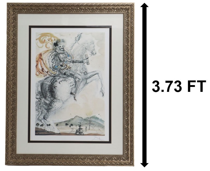 After Salvador Dali (1904-1989) Spain, Photomechanical Print "El Cid": After Salvador Dalí (1904-1989) Spain, Photomechanical Print "El Cid." Produced in 2001, per a certificate of authenticity included on the back. Signed in plate by artist, b