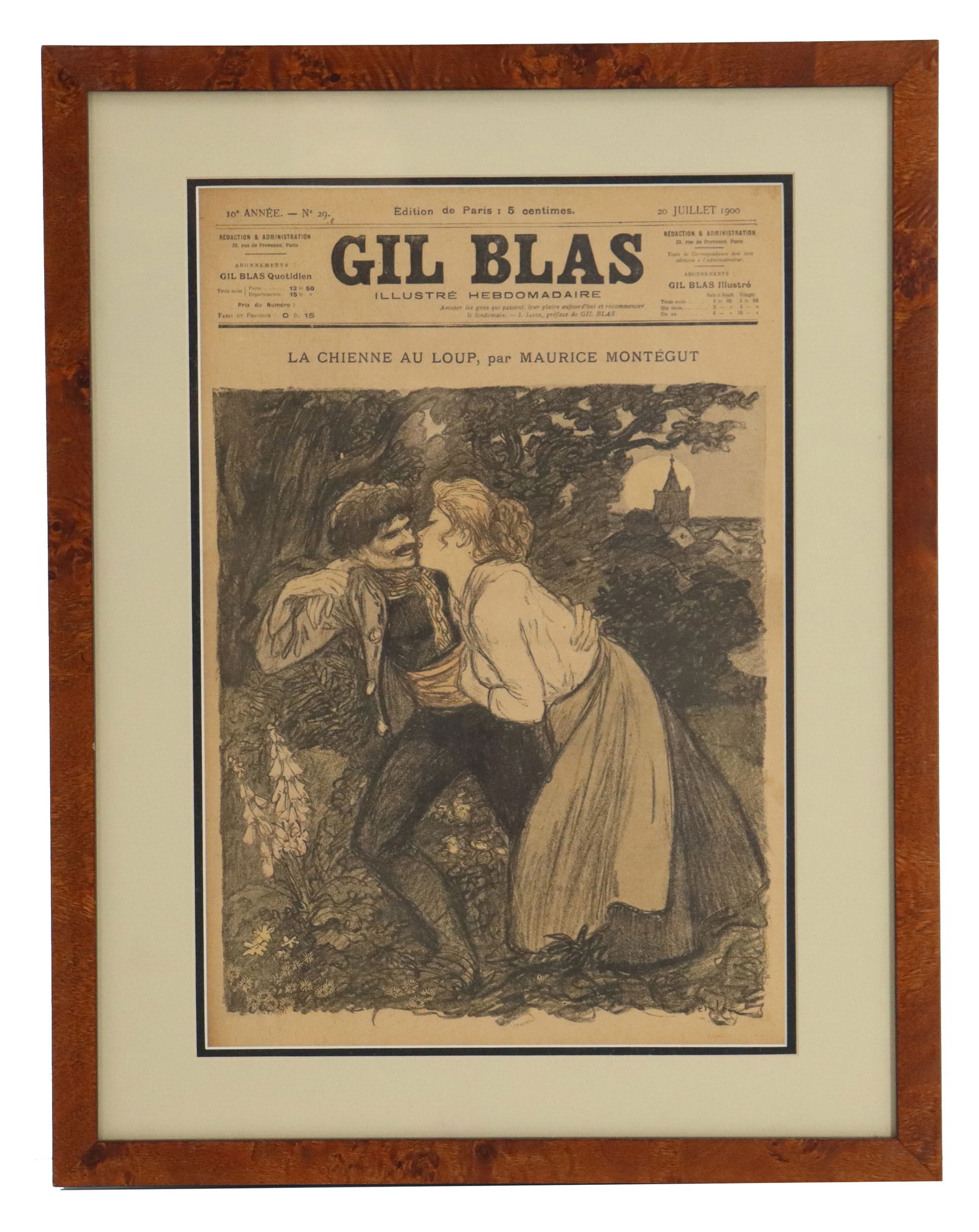 Framed Gil Blas Illustre Hebdomadaire July 1900 Magazine Cover (1 of 10)