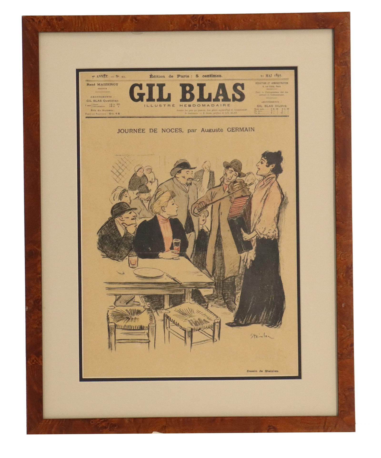Framed Gil Blas Illustre Hebdomadaire May 1897 Magazine Cover (1 of 11)