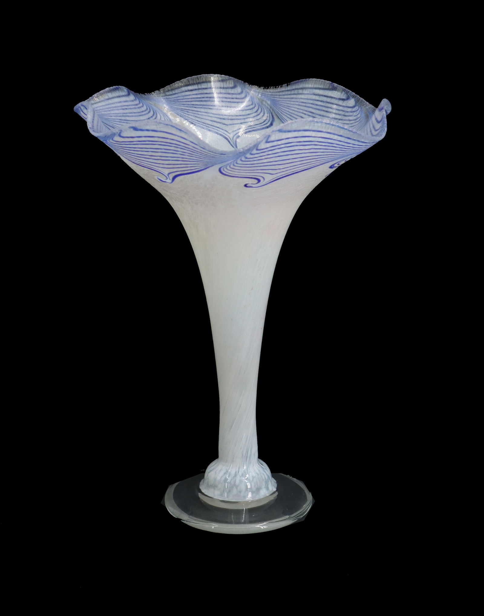 Signed Lalique Glass Trumpet Vase (1 of 16)