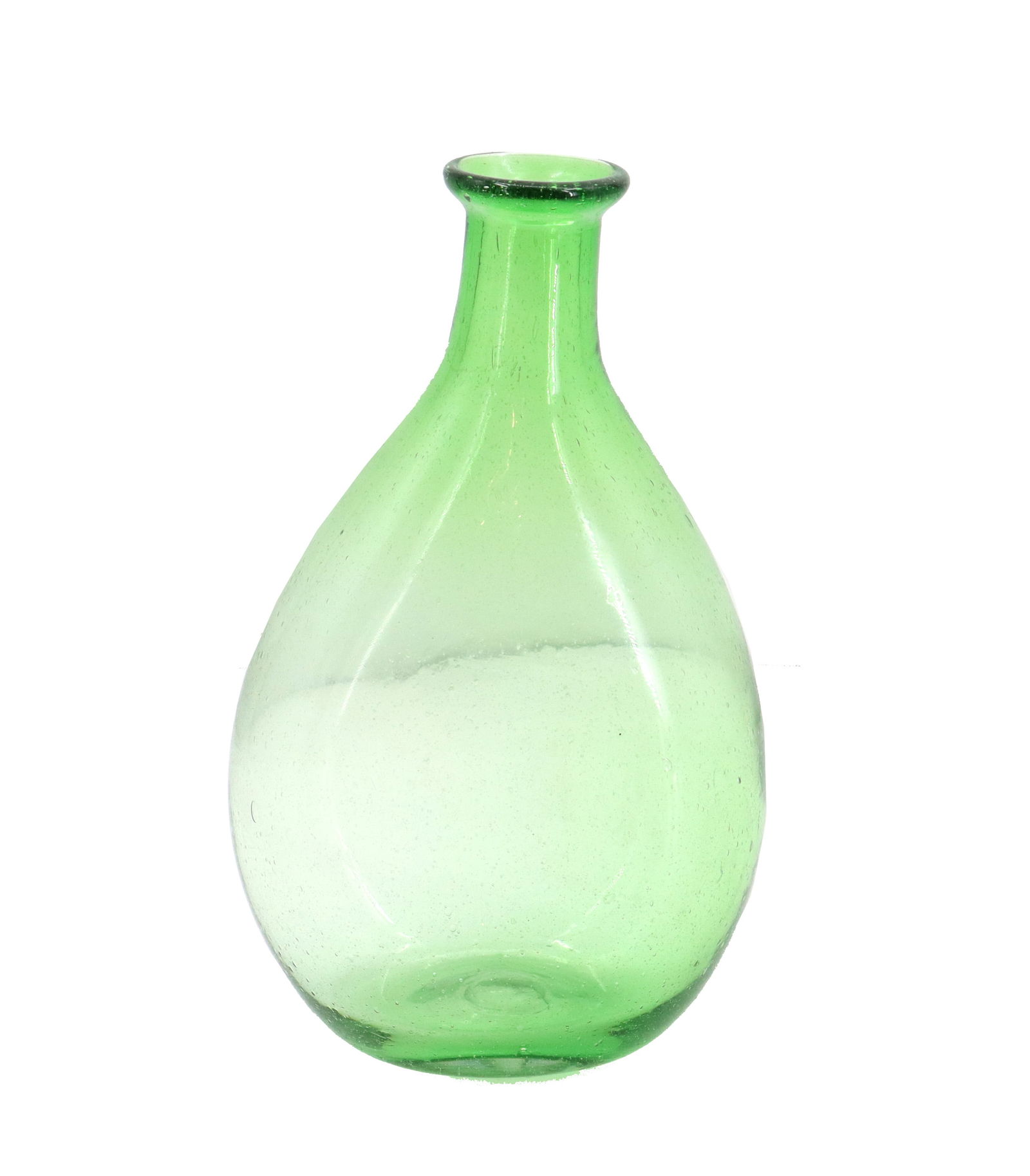 Green Bubble Pattern Depression Glass Bocksbeutel Bottle (1 of 16)