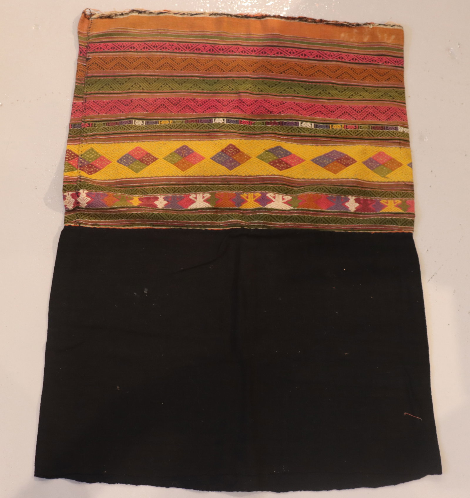 Vintage Tai Lue Phaa Sin Ikat Cotton and Wool Skirt - 11