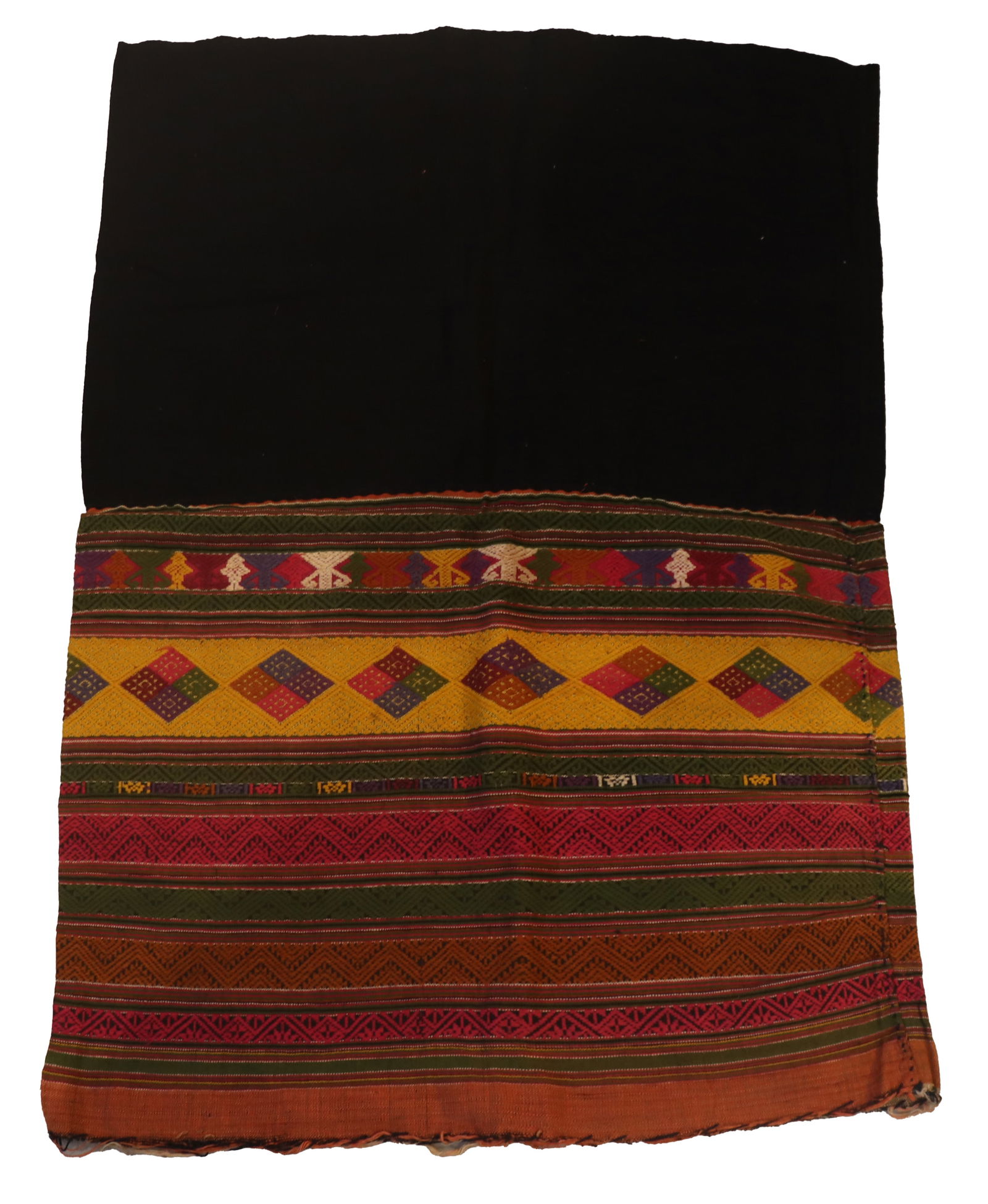 Vintage Tai Lue Phaa Sin Ikat Cotton and Wool Skirt (1 of 11)