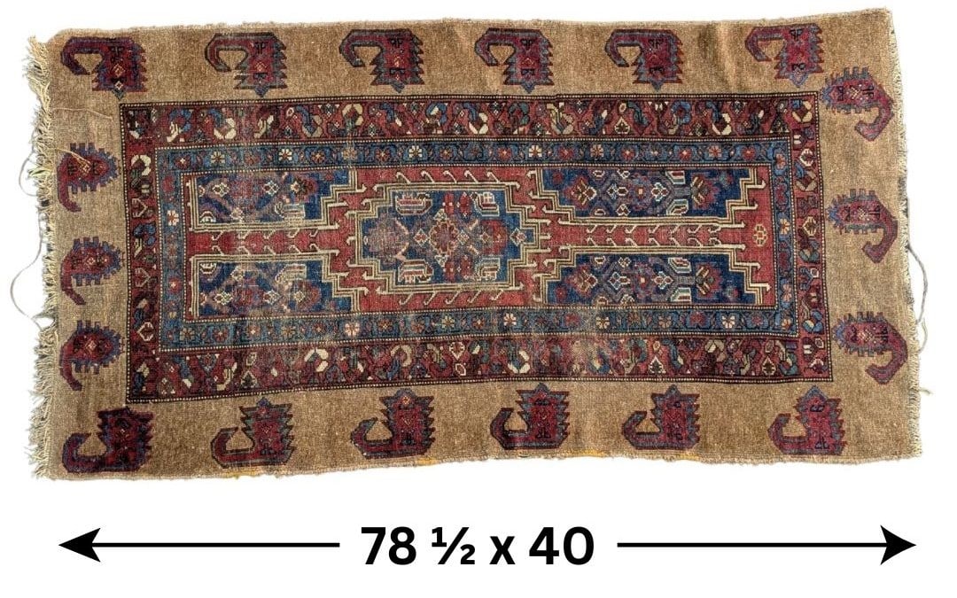 Large Antique Persian Tribal Wool Rug (1 of 12)