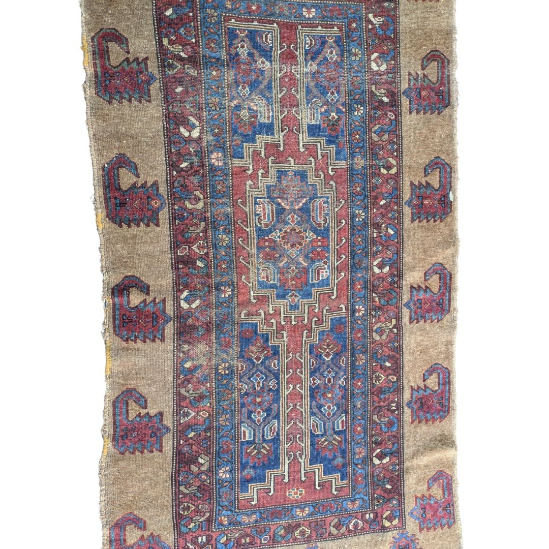 Large Antique Persian Tribal Wool Rug - 5