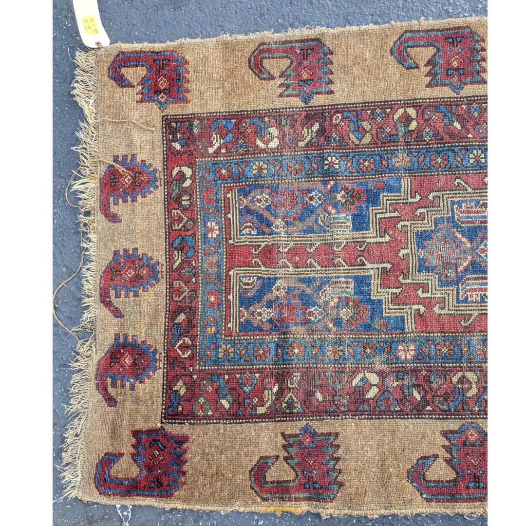 Large Antique Persian Tribal Wool Rug - 6
